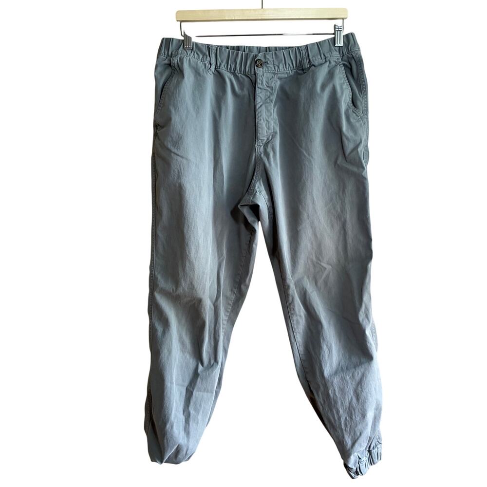 Bearbottom clothing gray elastic waist‎ jogger pants men's XL cotton trousers